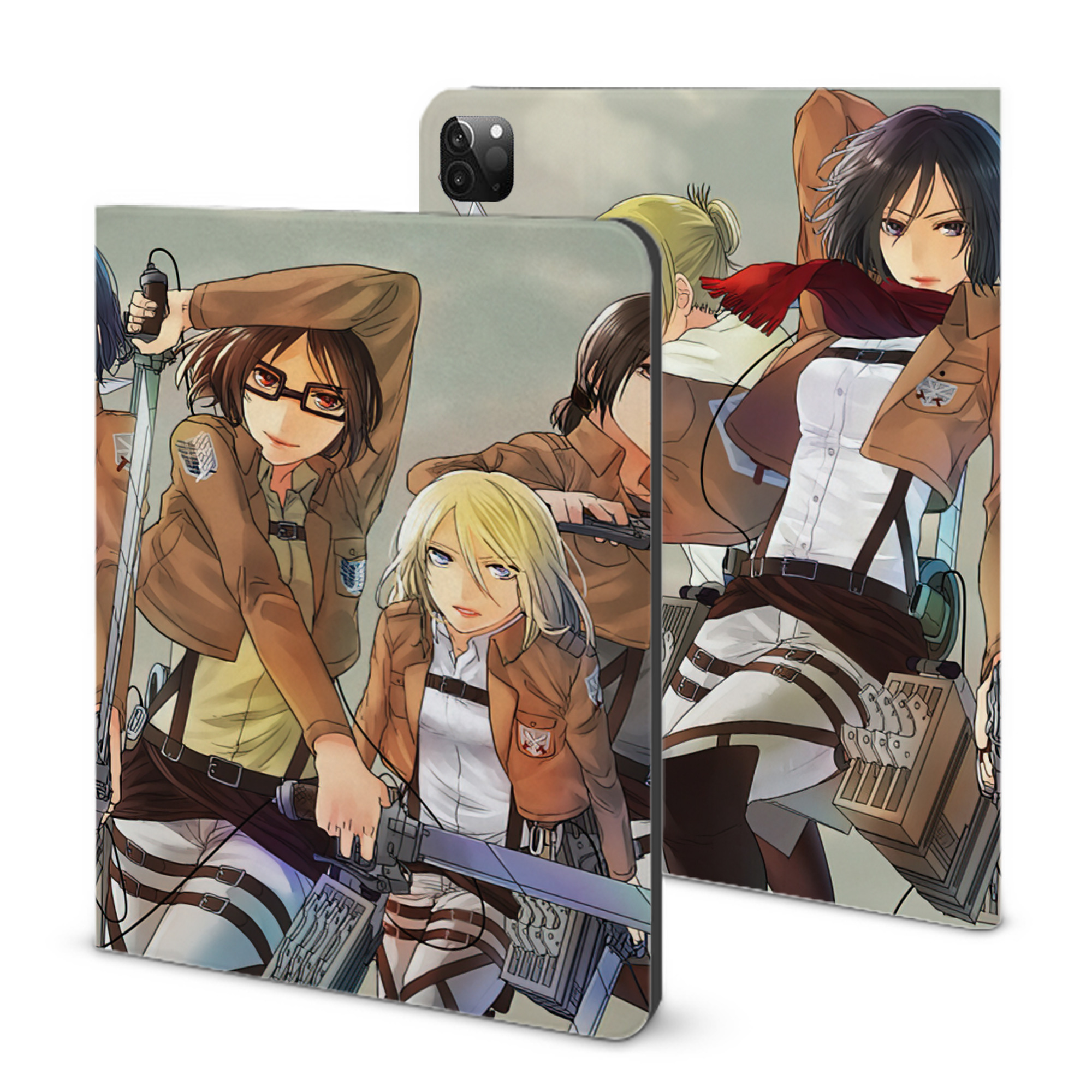 （画像用） 進撃の巨人 Attack on Titan IPadケース ペンホルダー付き ブックスタイルデザイン